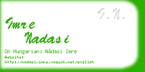 imre nadasi business card